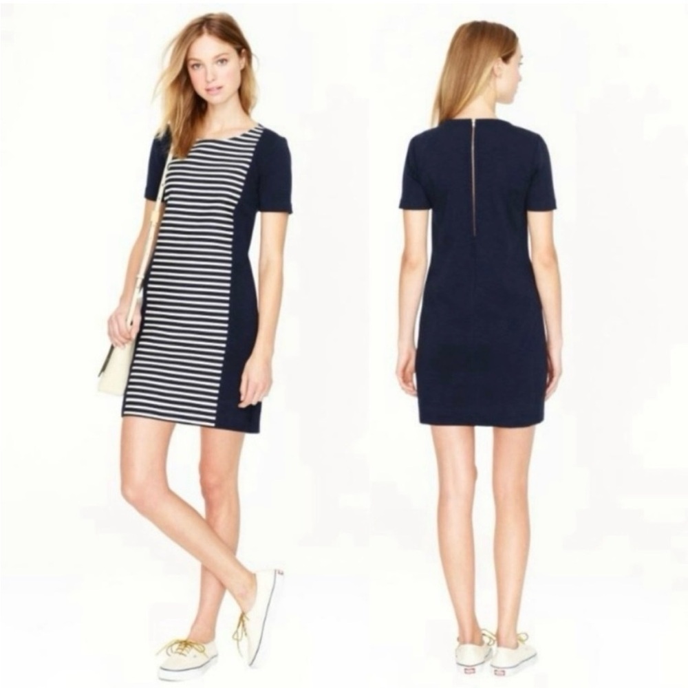 J. Crew Navy & Ivory Striped Dress - Size 00